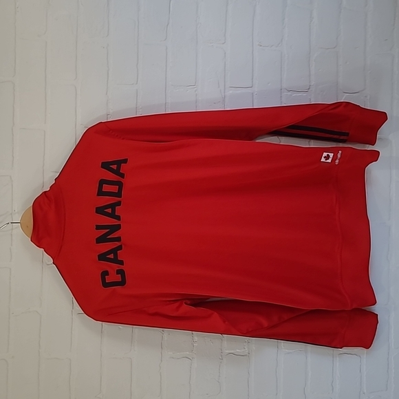 ADIDAS Olympic Canada Jacket Retro Zipper Coat Sweatshirt Top Stripe Maple Logo - Picture 3 of 8